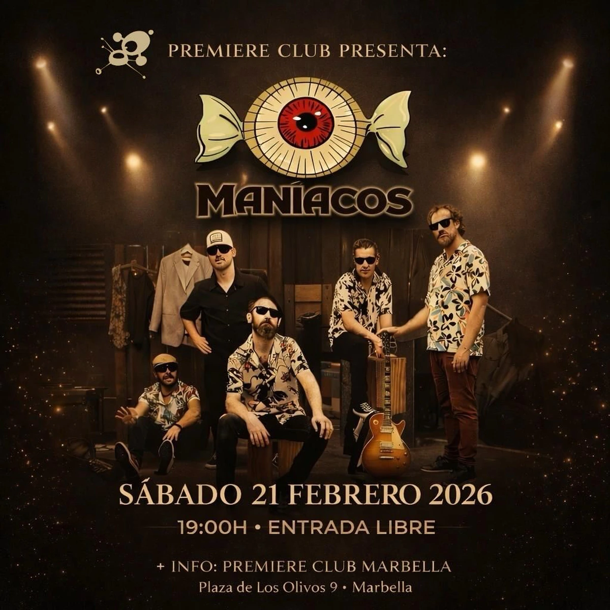 Maniacos en directo | Rock & Live Music en Premiere Club Marbella ...